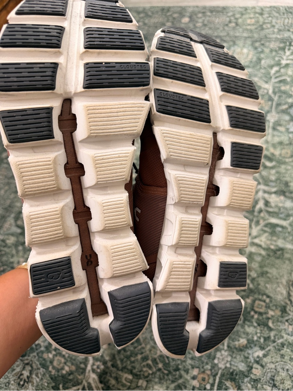 On Running Women's Athletic Shoes in Rust with Black Accents - Picture 3 of 4